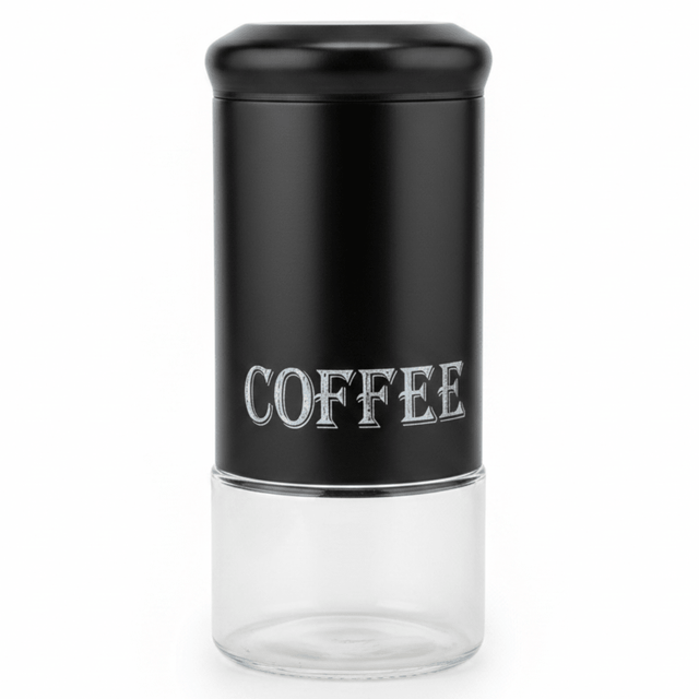 Black Metal & Glass Airtight Canister – 1200ml - Al Kabayel Discount CentreBlack Metal & Glass Airtight Canister – 1200mlJars & Food SaversAKDCAl Kabayel Discount Centre