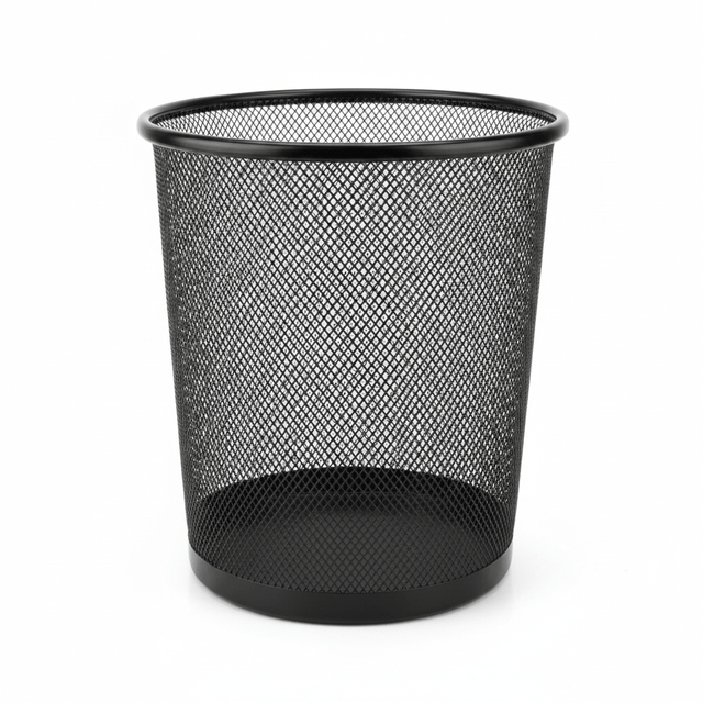 Black Metal Mesh Dustbin - 28×26 cm - Al Kabayel Discount CentreBlack Metal Mesh Dustbin - 28×26 cmOrganizers & AccessoriesAKDCAl Kabayel Discount Centre