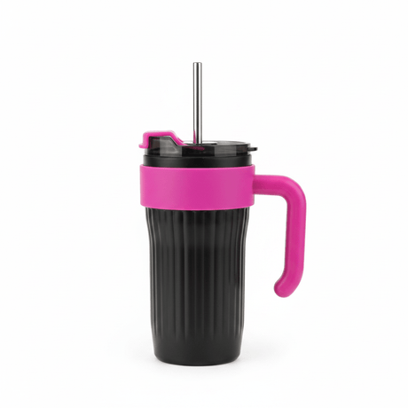 Black & Pink Plastic Travel Bottle with Straw – 900ml - Al Kabayel Discount CentreBlack & Pink Plastic Travel Bottle with Straw – 900mlWater BottlesAKDCAl Kabayel Discount Centre