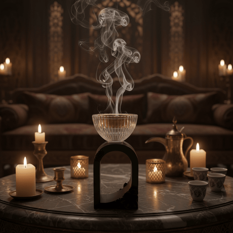 Black Resin Arch & Crystal Glass Incense Burner | 15cm | Luxury Home Fragrance - Al Kabayel Discount CentreBlack Resin Arch & Crystal Glass Incense Burner | 15cm | Luxury Home FragranceIncense burnerAKDCAl Kabayel Discount Centre