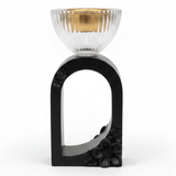 Black Resin Arch & Crystal Glass Incense Burner | 15cm | Luxury Home Fragrance - Al Kabayel Discount CentreBlack Resin Arch & Crystal Glass Incense Burner | 15cm | Luxury Home FragranceIncense burnerAKDCAl Kabayel Discount Centre