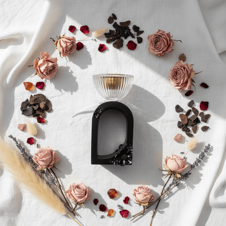 Black Resin Arch & Crystal Glass Incense Burner | 15cm | Luxury Home Fragrance - Al Kabayel Discount CentreBlack Resin Arch & Crystal Glass Incense Burner | 15cm | Luxury Home FragranceIncense burnerAKDCAl Kabayel Discount Centre