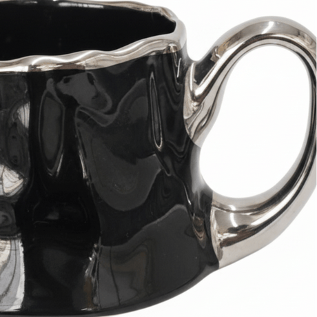 Black & Silver Ceramic Mug — 300ml - Al Kabayel Discount CentreBlack & Silver Ceramic Mug — 300mlMugsAKDCAl Kabayel Discount Centre