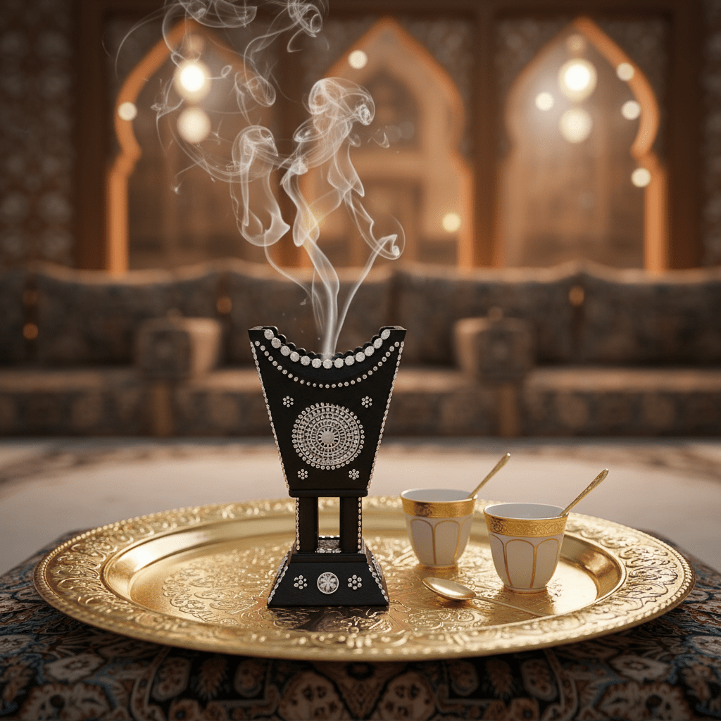 Black & Silver Chalk Incense Burner | Handcrafted Arabic Decor | 16×7cm - Al Kabayel Discount CentreBlack & Silver Chalk Incense Burner | Handcrafted Arabic Decor | 16×7cmIncense burnerAKDCAl Kabayel Discount Centre