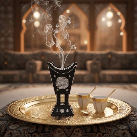 Black & Silver Chalk Incense Burner | Handcrafted Arabic Decor | 16×7cm - Al Kabayel Discount CentreBlack & Silver Chalk Incense Burner | Handcrafted Arabic Decor | 16×7cmIncense burnerAKDCAl Kabayel Discount Centre