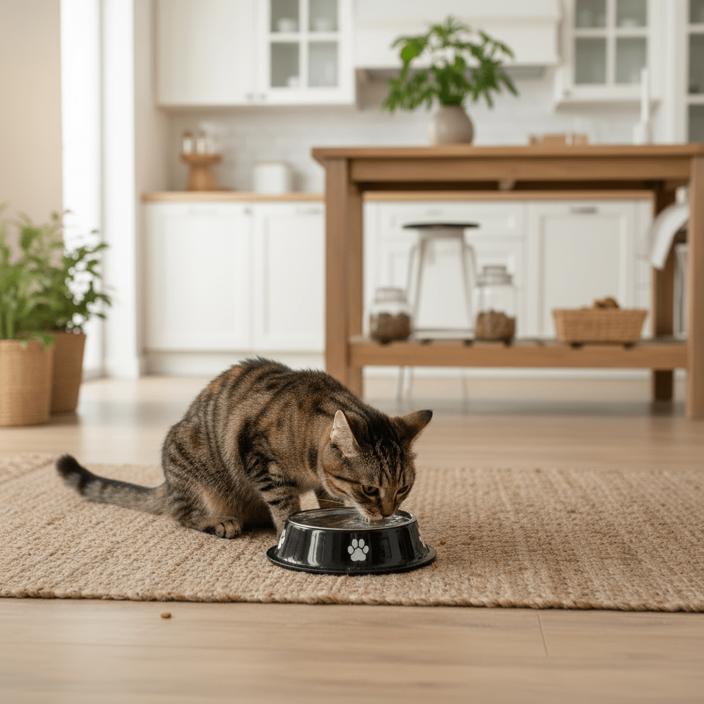 Black & Silver Stainless Steel Pet Feeding Bowl with Paw Print Design – 16cm - Al Kabayel Discount CentreBlack & Silver Stainless Steel Pet Feeding Bowl with Paw Print Design – 16cmPet SuppliesAKDCAl Kabayel Discount Centre