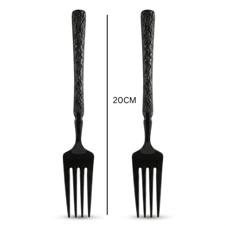 Black Stainless Steel Forks Set of 6 - 20cm - Al Kabayel Discount CentreBlack Stainless Steel Forks Set of 6 - 20cmForkAKDCAl Kabayel Discount Centre