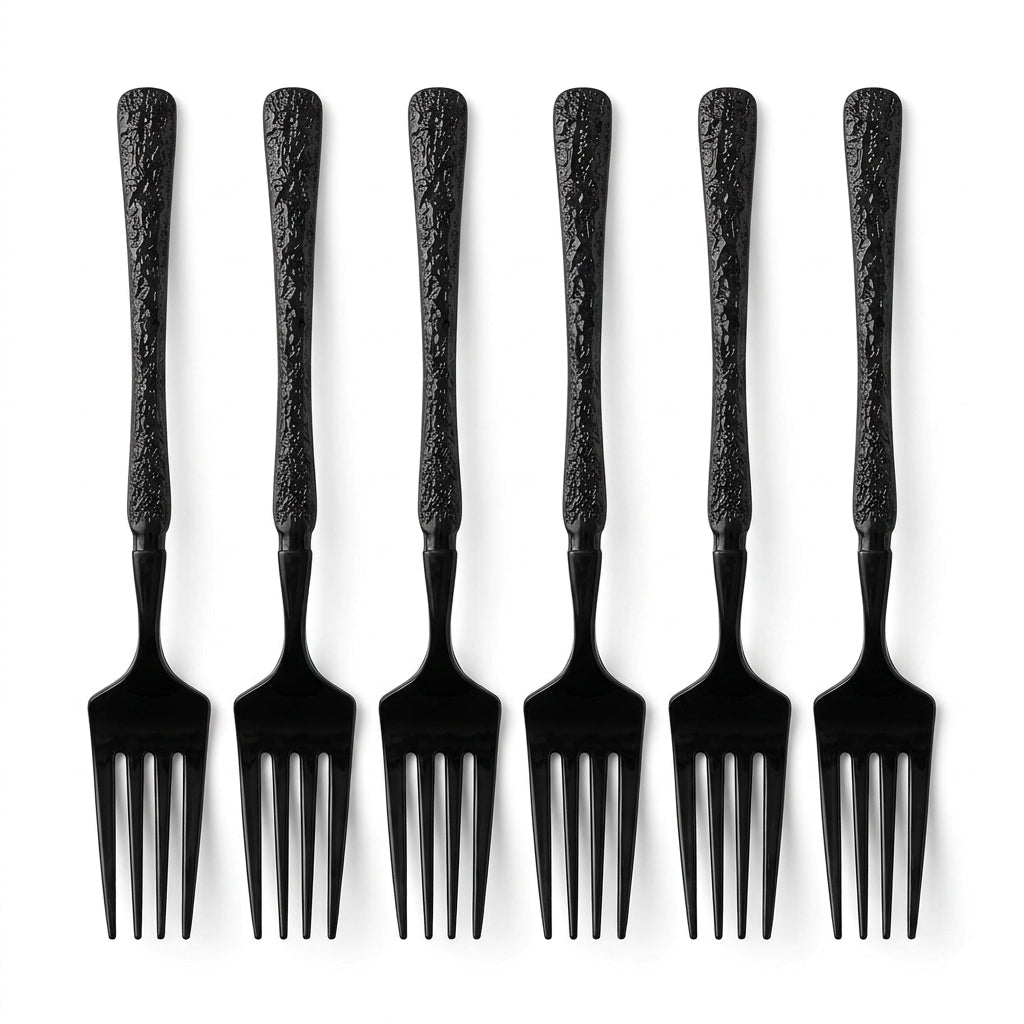 Black Stainless Steel Forks Set of 6 - 20cm - Al Kabayel Discount CentreBlack Stainless Steel Forks Set of 6 - 20cmForkAKDCAl Kabayel Discount Centre