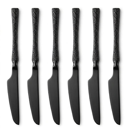 Black Stainless Steel Knife Set of 6 - 23cm - Al Kabayel Discount CentreBlack Stainless Steel Knife Set of 6 - 23cmKnife & Knife SetsAKDCAl Kabayel Discount Centre