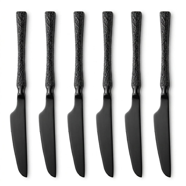 Black Stainless Steel Knife Set of 6 - 23cm - Al Kabayel Discount CentreBlack Stainless Steel Knife Set of 6 - 23cmKnife & Knife SetsAKDCAl Kabayel Discount Centre
