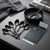Black Stainless Steel Spoon Set of 6 - 15cm - Al Kabayel Discount CentreBlack Stainless Steel Spoon Set of 6 - 15cmSpoonsAKDCAl Kabayel Discount Centre