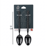 Black Stainless Steel Spoon Set of 6 - 15cm - Al Kabayel Discount CentreBlack Stainless Steel Spoon Set of 6 - 15cmSpoonsAKDCAl Kabayel Discount Centre
