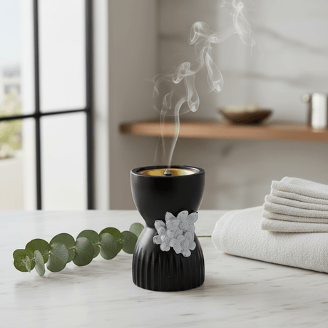 Black & White Chalk Incense Burner - 10×6cm - Al Kabayel Discount CentreBlack & White Chalk Incense Burner - 10×6cmIncense BurnersAKDCAl Kabayel Discount Centre
