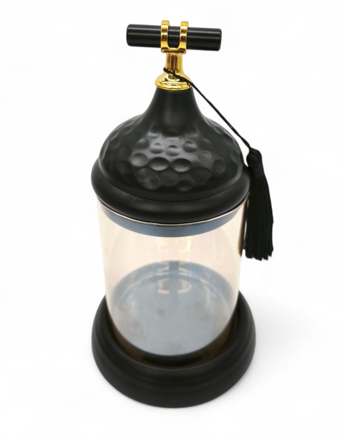 Black Wooden Texture Glass Canister With Lid 18Cm - Al Kabayel Discount CentreBlack Wooden Texture Glass Canister With Lid 18CmHome Décor AccentsAKDCAl Kabayel Discount Centre