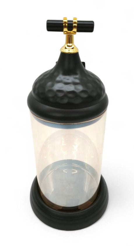 Black Wooden Texture Glass Canister With Lid 25Cm - Al Kabayel Discount CentreBlack Wooden Texture Glass Canister With Lid 25CmHome Décor AccentsAKDCAl Kabayel Discount Centre