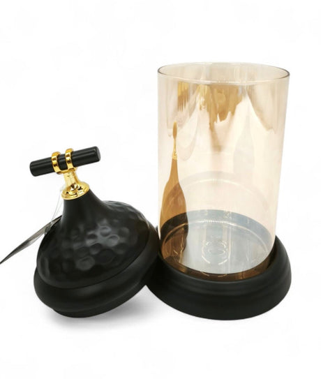 Black Wooden Texture Glass Canister With Lid 25Cm - Al Kabayel Discount CentreBlack Wooden Texture Glass Canister With Lid 25CmHome Décor AccentsAKDCAl Kabayel Discount Centre