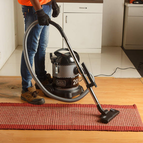 BLACK+DECKER 20L 2000W Barrel/Drum Vacuum Cleaner BV2000 - B5 - Al Kabayel Discount CentreBLACK+DECKER 20L 2000W Barrel/Drum Vacuum Cleaner BV2000 - B5Vacuum CleanersBLACK+DECKERAl Kabayel Discount Centre
