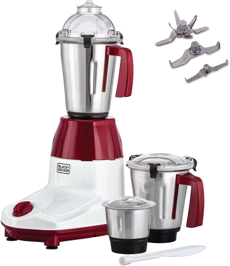 BLACK+DECKER 3 - in - 1 Multifunctional 750W Mixer Grinder with 3 Jars Set: Blender, Wet Dry Grinder and a Chutney Jar MG750 - B5 - Al Kabayel Discount CentreBLACK+DECKER 3 - in - 1 Multifunctional 750W Mixer Grinder with 3 Jars Set: Blender, Wet Dry Grinder and a Chutney Jar MG750 - B5Blenders, Mixers & Food ProcessorsBLACK & DECKERAl Kabayel Discount Centre