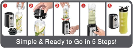 BLACK+DECKER 300W 16 Piece 4 - in - 1 Personal Compact Sports Blender/Smoothie Maker with Citrus Juicer & Grinder Mill SBX300BCG - B5 - Al Kabayel Discount CentreBLACK+DECKER 300W 16 Piece 4 - in - 1 Personal Compact Sports Blender/Smoothie Maker with Citrus Juicer & Grinder Mill SBX300BCG - B5Blenders, Mixers & Food ProcessorsBLACK & DECKERAl Kabayel Discount Centre