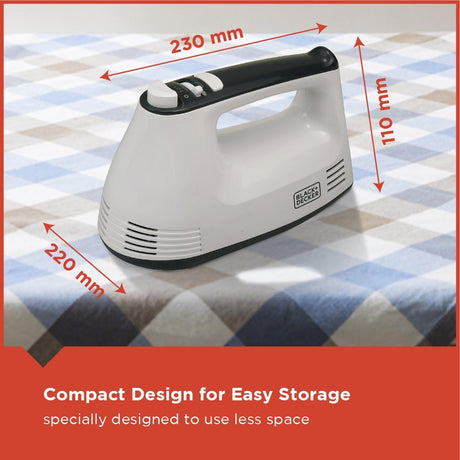 Black+Decker 300W Hand Mixer White M350 - B5 - Al Kabayel Discount CentreBlack+Decker 300W Hand Mixer White M350 - B5Food & Drink AppliancesBLACK+DECKERAl Kabayel Discount Centre