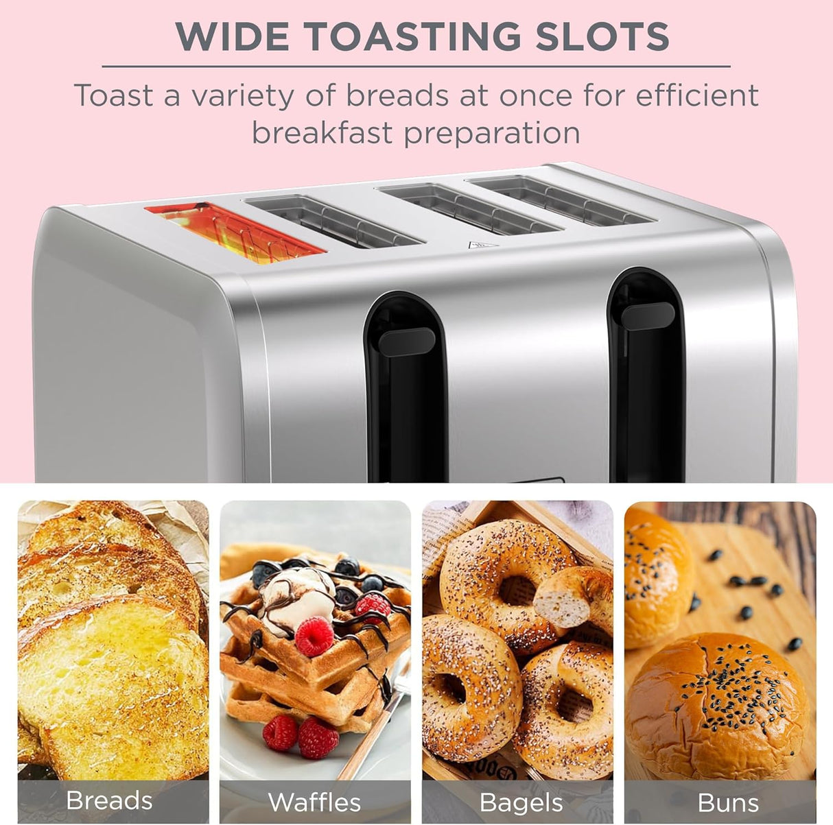 Black+Decker 4 - Slice Toaster, 2100W Double - Sided Heating, 6 Browning Levels, Defrost, Reheat, Cancel Functions, Extra - Wide Slots, Dual Browning Control, Removable Crumb Tray, Silver - ET444 - B5 - Al Kabayel Discount CentreBlack+Decker 4 - Slice Toaster, 2100W Double - Sided Heating, 6 Browning Levels, Defrost, Reheat, Cancel Functions, Extra - Wide Slots, Dual Browning Control, Removable Crumb Tray, Silver - ET444 - B5ToastersBLACK & DECKERAl Kabayel Discount Centre