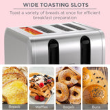 Black+Decker 4 - Slice Toaster, 2100W Double - Sided Heating, 6 Browning Levels, Defrost, Reheat, Cancel Functions, Extra - Wide Slots, Dual Browning Control, Removable Crumb Tray, Silver - ET444 - B5 - Al Kabayel Discount CentreBlack+Decker 4 - Slice Toaster, 2100W Double - Sided Heating, 6 Browning Levels, Defrost, Reheat, Cancel Functions, Extra - Wide Slots, Dual Browning Control, Removable Crumb Tray, Silver - ET444 - B5ToastersBLACK & DECKERAl Kabayel Discount Centre