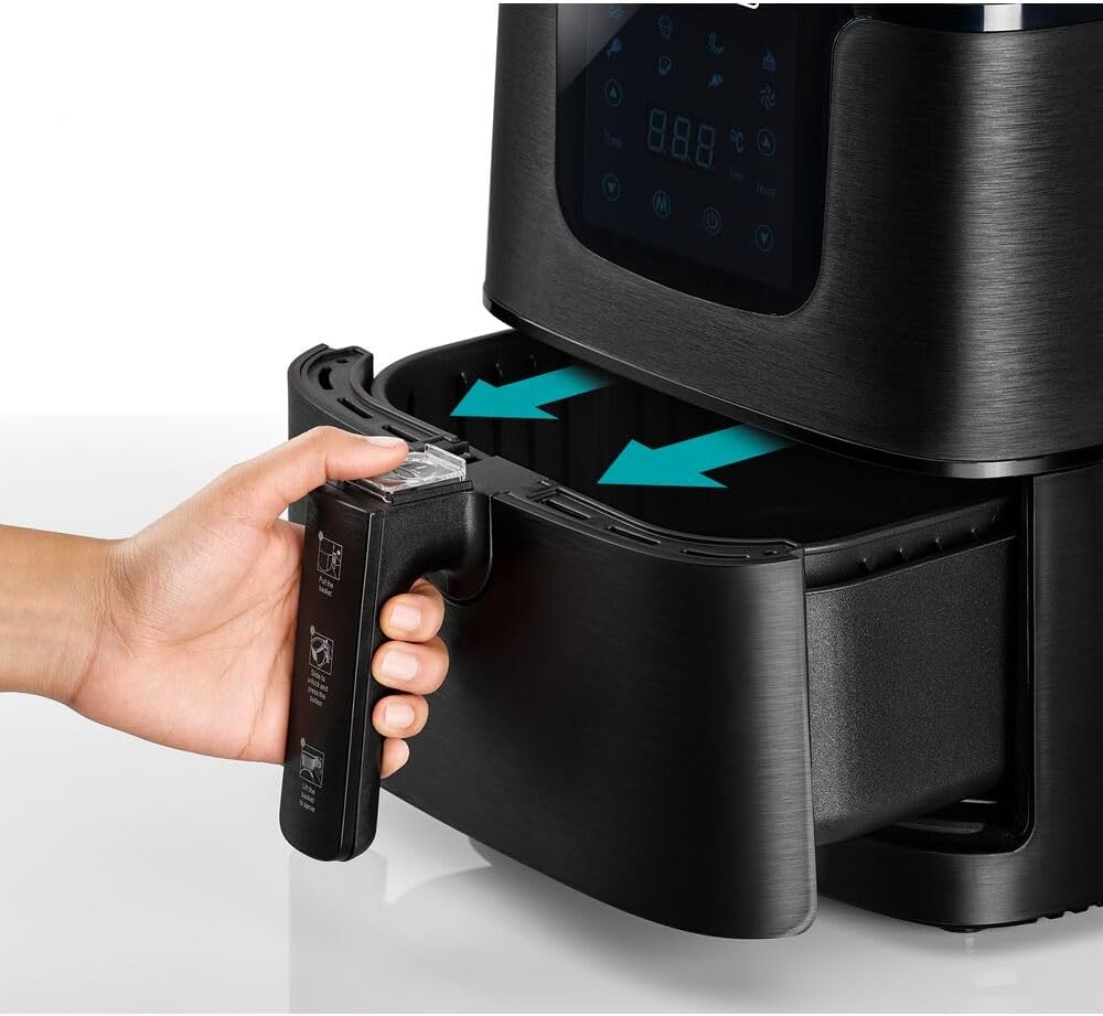 BLACK+DECKER Air Fryer 7 Preset Programs Digital Control Panel 1700W 5.8L Black AF700 - B5 - Al Kabayel Discount CentreBLACK+DECKER Air Fryer 7 Preset Programs Digital Control Panel 1700W 5.8L Black AF700 - B5Food & Drink AppliancesBLACK+DECKERAl Kabayel Discount Centre