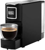 BLACK+DECKER Capsule Coffee Machine, 1140W, Compatible with Espresso Coffee Capsules, Espresso and Lungo Option, Compact Design, One - Touch Control, Fast Brewing, Removable Drip Tray, Black - CCM100 - B5 - Al Kabayel Discount CentreBLACK+DECKER Capsule Coffee Machine, 1140W, Compatible with Espresso Coffee Capsules, Espresso and Lungo Option, Compact Design, One - Touch Control, Fast Brewing, Removable Drip Tray, Black - CCM100 - B5Coffee MakersBLACK & DECKERAl Kabayel Discount Centre