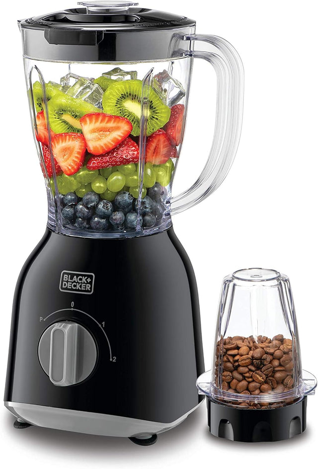 Black+Decker - Grinder Mill, 400W, 2 x 1.0L Blender Jars,2 - Speed + Pulse Control, Detachable Blades + Extra Jar - Al Kabayel Discount CentreBlack+Decker - Grinder Mill, 400W, 2 x 1.0L Blender Jars,2 - Speed + Pulse Control, Detachable Blades + Extra JarFood & Drink AppliancesBLACK+DECKERAl Kabayel Discount Centre