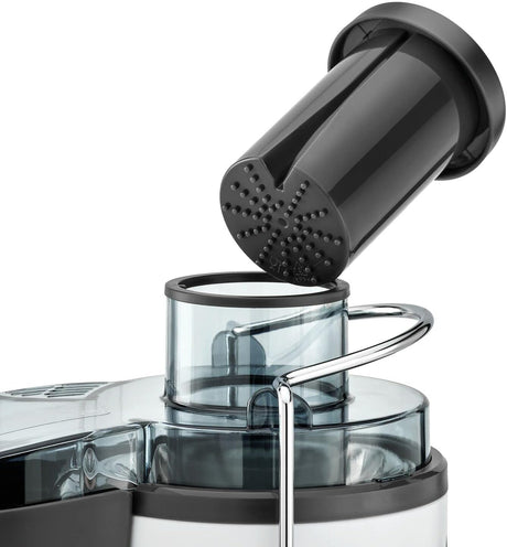 Black+Decker Juice Extractor 600W with 2 Speed Controls 65mm Feeding Chute Dishwasher Safe JE600 B5 White - Al Kabayel Discount CentreBlack+Decker Juice Extractor 600W with 2 Speed Controls 65mm Feeding Chute Dishwasher Safe JE600 B5 WhiteBlenders, Mixers & Food ProcessorsBLACK & DECKERAl Kabayel Discount Centre