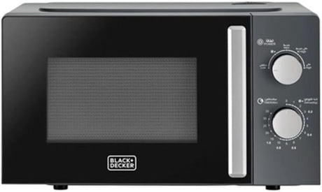BLACK+DECKER Microwave Oven, 20L, 700W Power, 30 - Min Timer, Rotary Dial Control, Chrome Finish Knobs, 5 Power Levels for Precise Cooking, Compact Design for Kitchens, Black - MZ2015P - B5 - Al Kabayel Discount CentreBLACK+DECKER Microwave Oven, 20L, 700W Power, 30 - Min Timer, Rotary Dial Control, Chrome Finish Knobs, 5 Power Levels for Precise Cooking, Compact Design for Kitchens, Black - MZ2015P - B5Food & Drink AppliancesBLACK+DECKERAl Kabayel Discount Centre