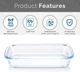 BLACKSTONE Rectangular Borosilicate Oven Glass Tray 2.9 Liter, 39.5cm*23.7cm*5cm - Al Kabayel Discount CentreBLACKSTONE Rectangular Borosilicate Oven Glass Tray 2.9 Liter, 39.5cm*23.7cm*5cmFood ContainersBLACKSTONEAl Kabayel Discount Centre