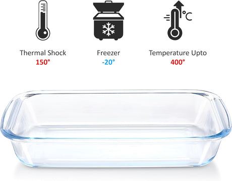BLACKSTONE Rectangular Borosilicate Oven Glass Tray 2.9 Liter, 39.5cm*23.7cm*5cm - Al Kabayel Discount CentreBLACKSTONE Rectangular Borosilicate Oven Glass Tray 2.9 Liter, 39.5cm*23.7cm*5cmFood ContainersBLACKSTONEAl Kabayel Discount Centre