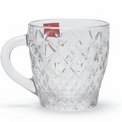 Blinkmax Diamond Cut Glass Mug with Handle, Premium Textured Finish 185ml - Al Kabayel Discount CentreBlinkmax Diamond Cut Glass Mug with Handle, Premium Textured Finish 185mlMugsBLINKMAXAl Kabayel Discount Centre