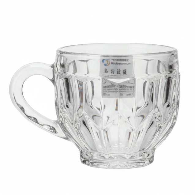 Blinkmax Diamond Cut Glass Mug with Handle, Textured Luxury Finish 150ml - Al Kabayel Discount CentreBlinkmax Diamond Cut Glass Mug with Handle, Textured Luxury Finish 150mlMugsBLINKMAXAl Kabayel Discount Centre