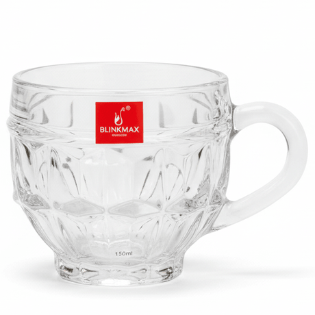 Blinkmax Elegant Glass Mug with Handle, Clear Minimalist Design 150ml - Al Kabayel Discount CentreBlinkmax Elegant Glass Mug with Handle, Clear Minimalist Design 150mlMugsBLINKMAXAl Kabayel Discount Centre