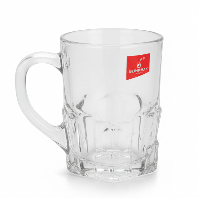 Blinkmax Elegant Glass Tea Mug with Handle, Lightweight & Durable 160ml - Al Kabayel Discount CentreBlinkmax Elegant Glass Tea Mug with Handle, Lightweight & Durable 160mlMugsBLINKMAXAl Kabayel Discount Centre