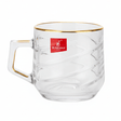 Blinkmax Luxury Glass Mug with Gold Rim & Handle, Elegant Transparent Drinkware 210ml - Al Kabayel Discount CentreBlinkmax Luxury Glass Mug with Gold Rim & Handle, Elegant Transparent Drinkware 210mlMugsBLINKMAXAl Kabayel Discount Centre