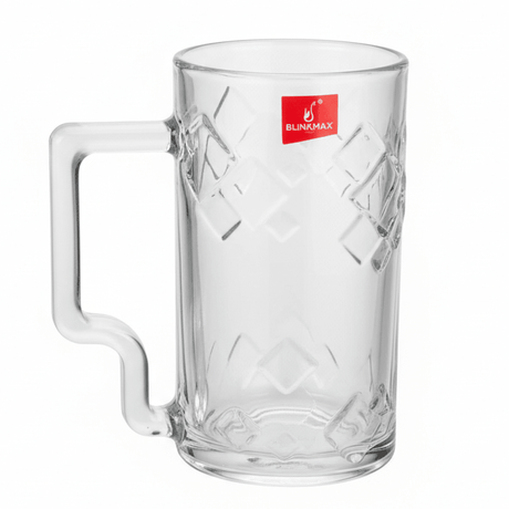Blinkmax Premium Glass Beer Mug with Ergonomic Elegant Handle, Crystal Clear Finish – 400 ml - Al Kabayel Discount CentreBlinkmax Premium Glass Beer Mug with Ergonomic Elegant Handle, Crystal Clear Finish – 400 mlMugsBLINKMAXAl Kabayel Discount Centre