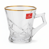 Blinkmax Premium Glass Mug with Gold Rim & Ergonomic Handle Design 180ml - Al Kabayel Discount CentreBlinkmax Premium Glass Mug with Gold Rim & Ergonomic Handle Design 180mlMugsBLINKMAXAl Kabayel Discount Centre