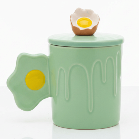 Bloom Drip Ceramic Mug With Lid — Mint Green | 350ml - Al Kabayel Discount CentreBloom Drip Ceramic Mug With Lid — Mint Green | 350mlMugsAKDCAl Kabayel Discount Centre