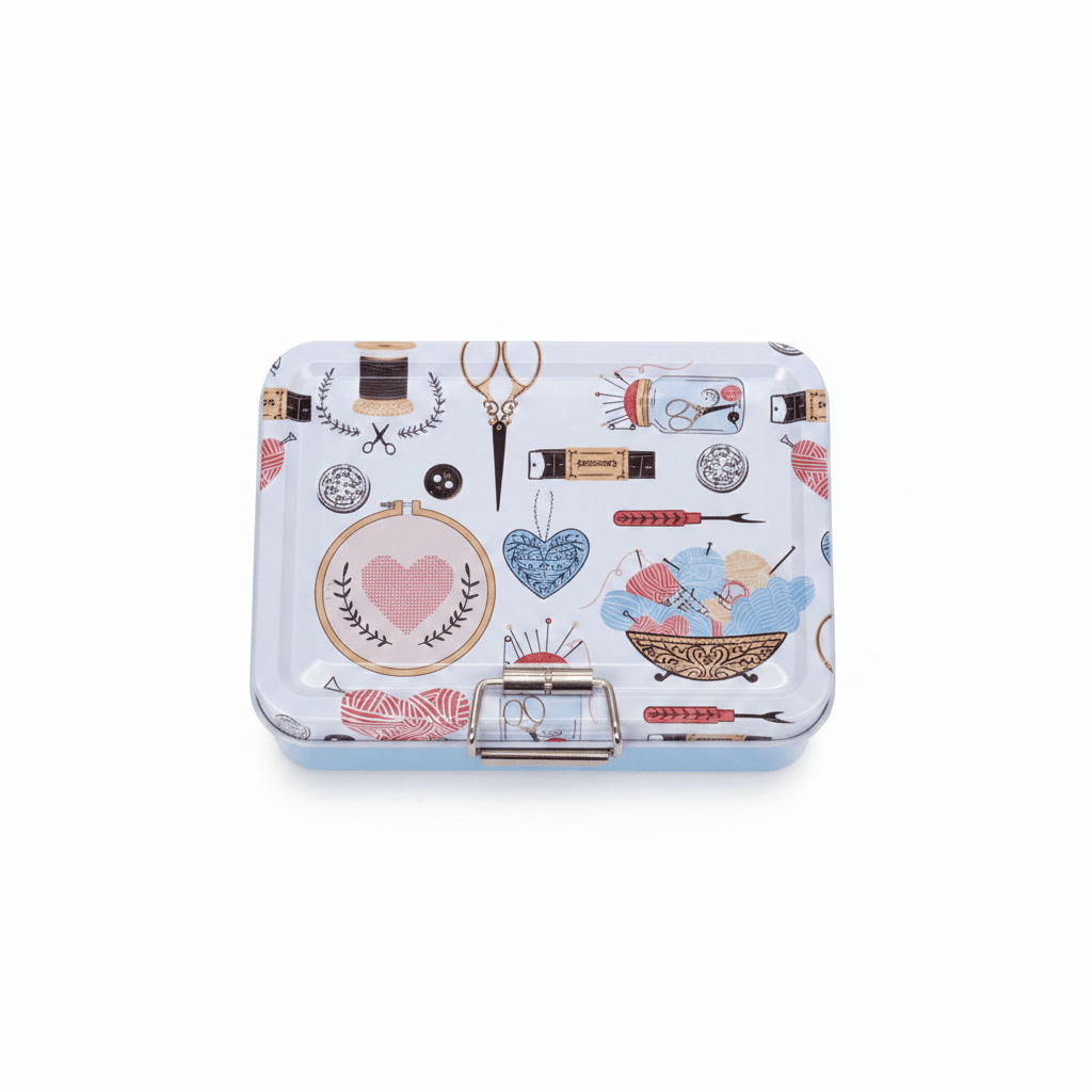 Blue Craft Tin Box – Decorative Metal Storage Case | 12.5 × 9 cm - Al Kabayel Discount CentreBlue Craft Tin Box – Decorative Metal Storage Case | 12.5 × 9 cmJars & Food SaversAKDCAl Kabayel Discount Centre