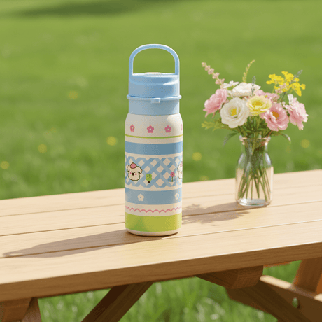 Blue & Cream Decorative Metal Water Bottle for Daily Hydration – 500 ml - Al Kabayel Discount CentreBlue & Cream Decorative Metal Water Bottle for Daily Hydration – 500 mlWater BottlesAKDCAl Kabayel Discount Centre