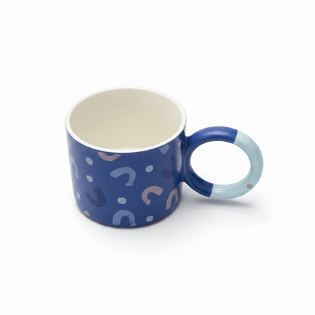 Blue Crescent Ceramic Mug 380ml | Elegant Ring Handle | Artisan Coffee & Tea Mug - Al Kabayel Discount CentreBlue Crescent Ceramic Mug 380ml | Elegant Ring Handle | Artisan Coffee & Tea MugMugsAKDCAl Kabayel Discount Centre