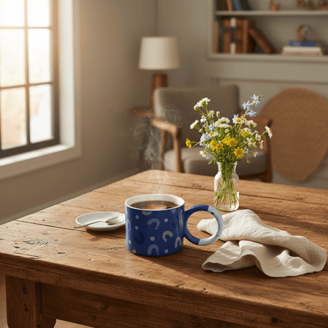 Blue Crescent Ceramic Mug 380ml | Elegant Ring Handle | Artisan Coffee & Tea Mug - Al Kabayel Discount CentreBlue Crescent Ceramic Mug 380ml | Elegant Ring Handle | Artisan Coffee & Tea MugMugsAKDCAl Kabayel Discount Centre