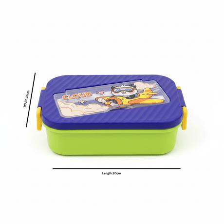 Blue & Green Cloud Panda Kids Plastic Lunch Box with Spoon & Fork – 20×13cm - Al Kabayel Discount CentreBlue & Green Cloud Panda Kids Plastic Lunch Box with Spoon & Fork – 20×13cmLunch BoxAKDCAl Kabayel Discount Centre