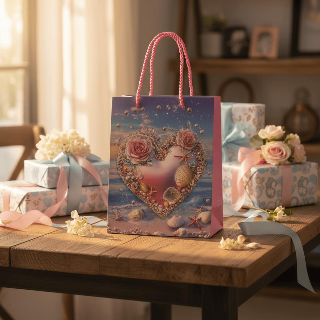 Blue & Pink Ocean Heart Paper Gift Bag - 23×18cm - Al Kabayel Discount CentreBlue & Pink Ocean Heart Paper Gift Bag - 23×18cmPacking & Wrapping SuppliesAKDCAl Kabayel Discount Centre