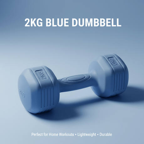 Blue Plastic Coated 2KG Dumbbell — Lightweight Home Fitness Weight - Al Kabayel Discount CentreBlue Plastic Coated 2KG Dumbbell — Lightweight Home Fitness WeightSportsAKDCAl Kabayel Discount Centre