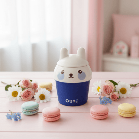 Blue & White Ceramic Mug with Lid – 300ml - Al Kabayel Discount CentreBlue & White Ceramic Mug with Lid – 300mlMugsAKDCAl Kabayel Discount Centre
