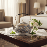 Blue & White Mosaic Metal Tea Kettle with Crystal Lid & Ergonomic Handle — 1.5 Litre | Arabic Majlis Hospitality Teapot - Al Kabayel Discount CentreBlue & White Mosaic Metal Tea Kettle with Crystal Lid & Ergonomic Handle — 1.5 Litre | Arabic Majlis Hospitality TeapotTea/Coffee PotsAKDCAl Kabayel Discount Centre